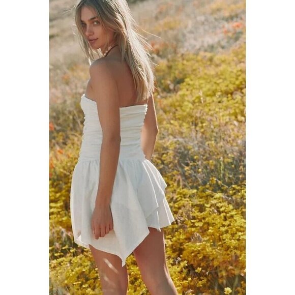 NEW FREE PEOPLE BEACH FREE-EST ROBYN CONVERTIBLE WHITE MINI SKIRT & DRESS SZ M - Picture 2 of 9